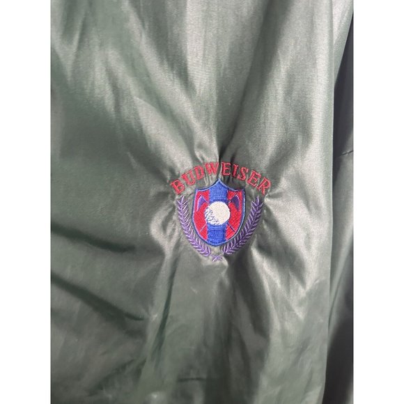 VTG Budweiser Versatech By Burlington Green Windbreaker Breathable Jacket 4XL - Picture 6 of 11